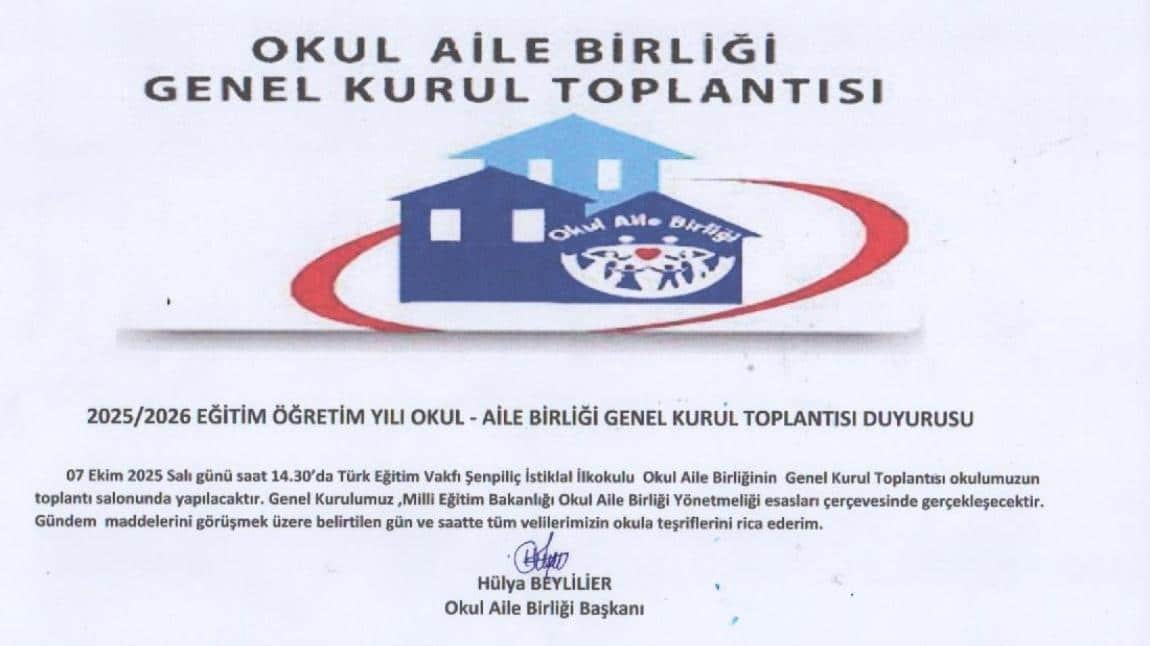 OKUL AİLE BİRLİĞİ TOPLANTISI
